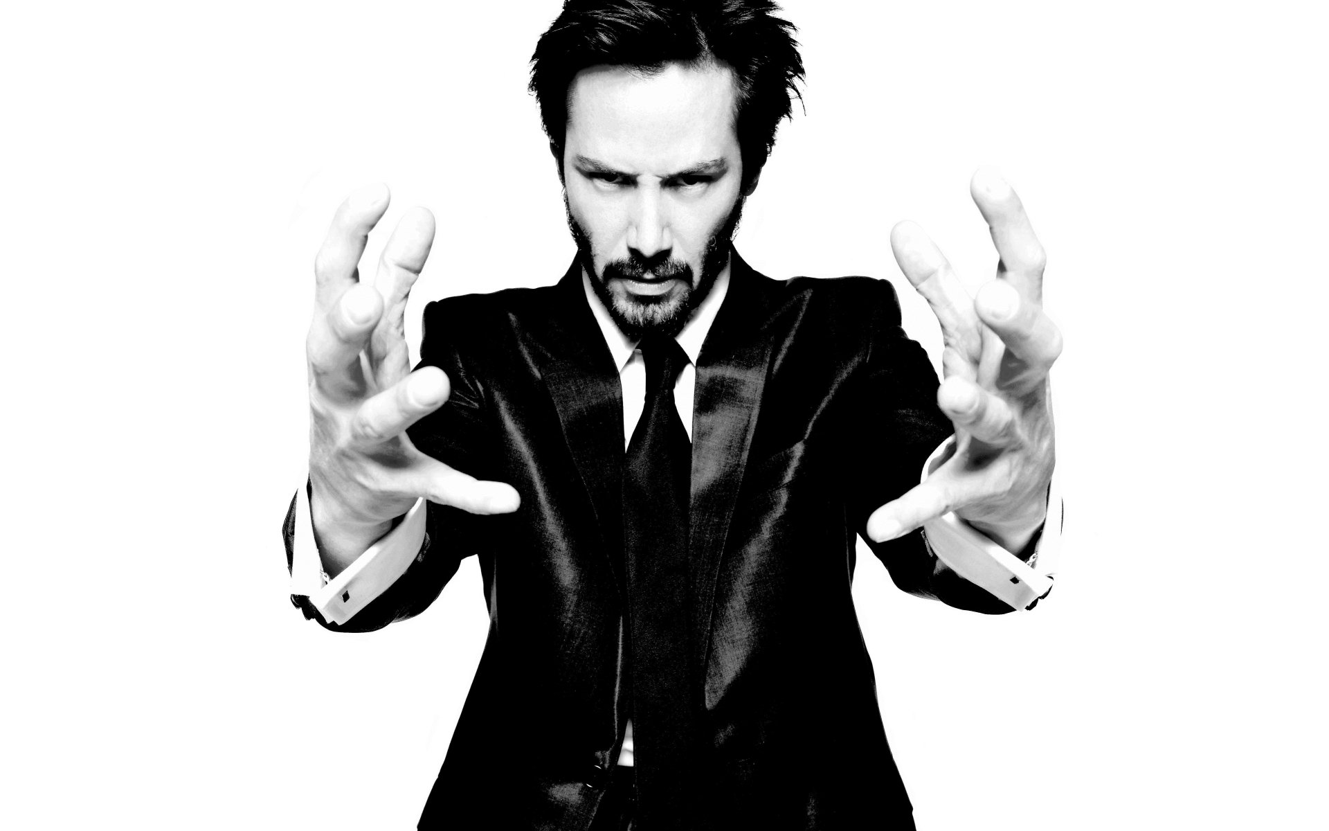keanu reeves männlich hände finger schwarzweiß