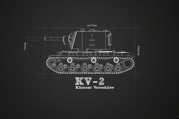 Sowjetischer Panzer kv-2 Woroschilow
