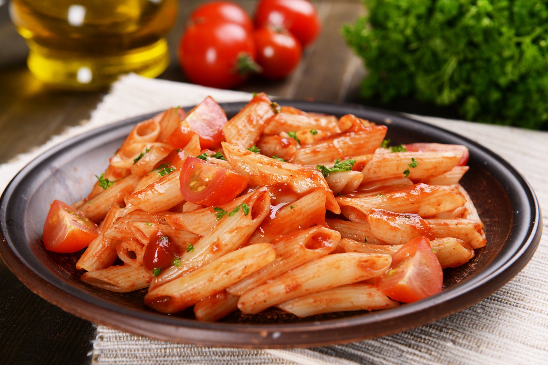 lebensmittel pasta pilze tomaten lebensmittel nudeln tomaten