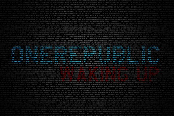 Desktop-Hintergrund aus Wörtern