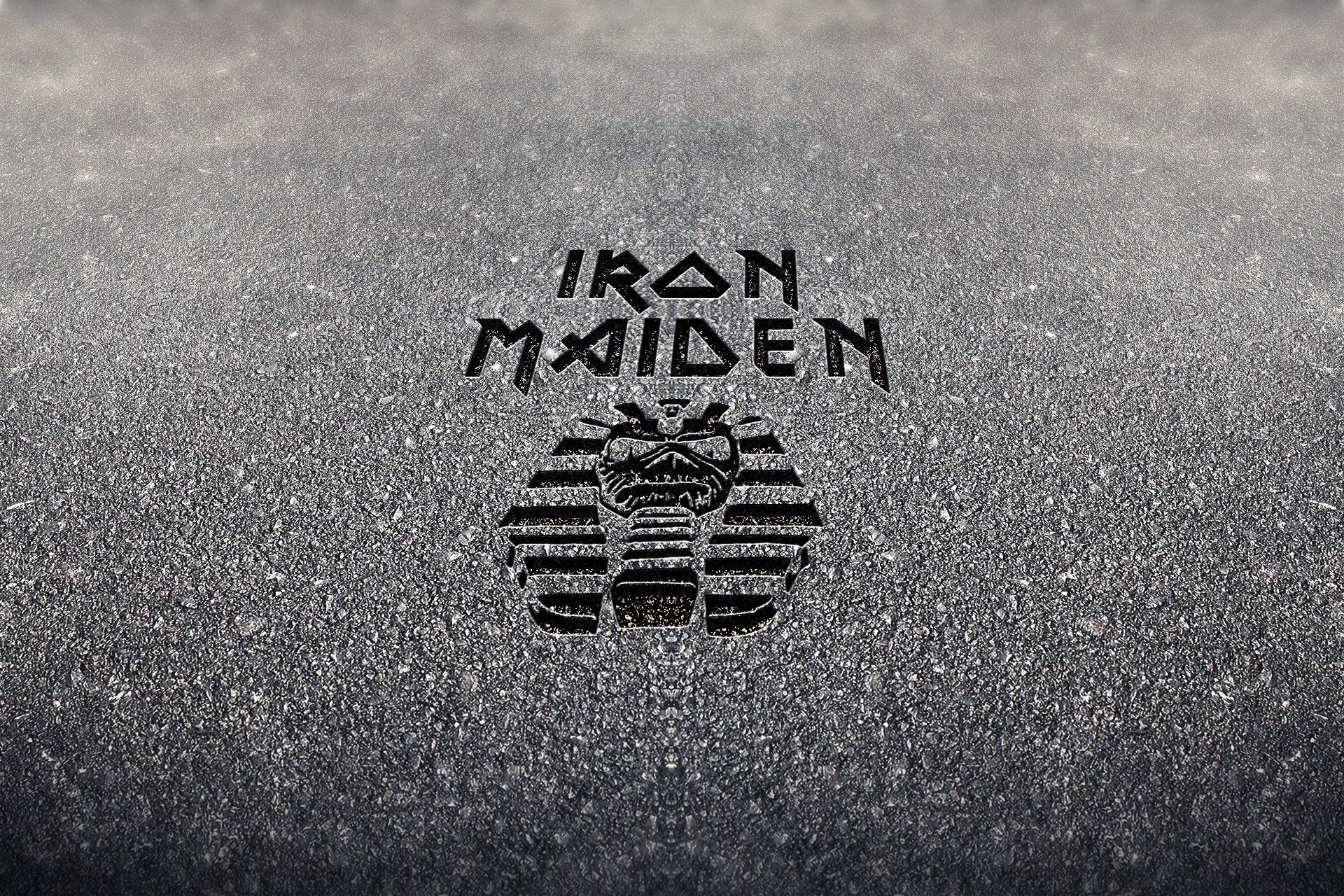 iron maiden logo eddie zement schwermetall nwobhm