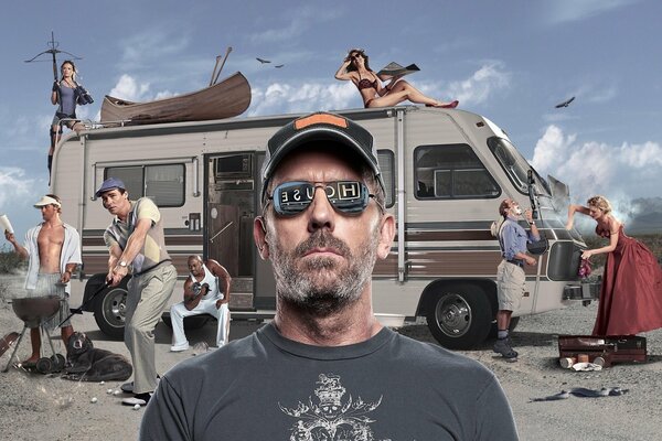 Das Wohnmobil von Dr. house und hugh laurie