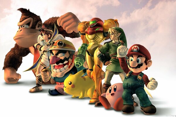 Die Superhelden Samus, mario, Kirby in einer neuen Serie