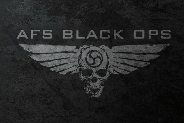 Schädel-Muster mit Flügeln aus Afs black ops