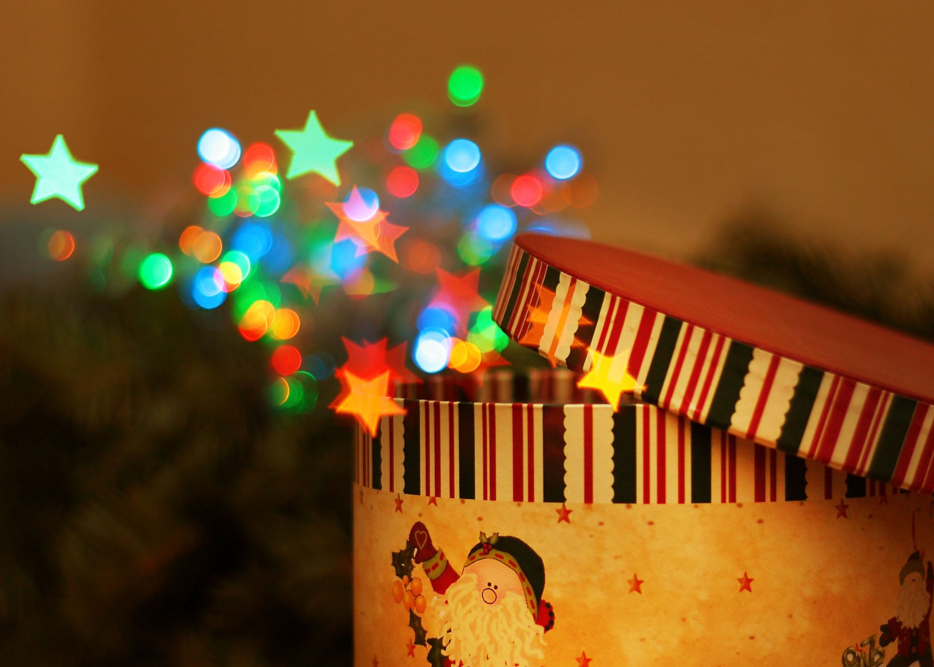 neujahr weihnachten magie bokeh wunder geschenk überraschung box märchen