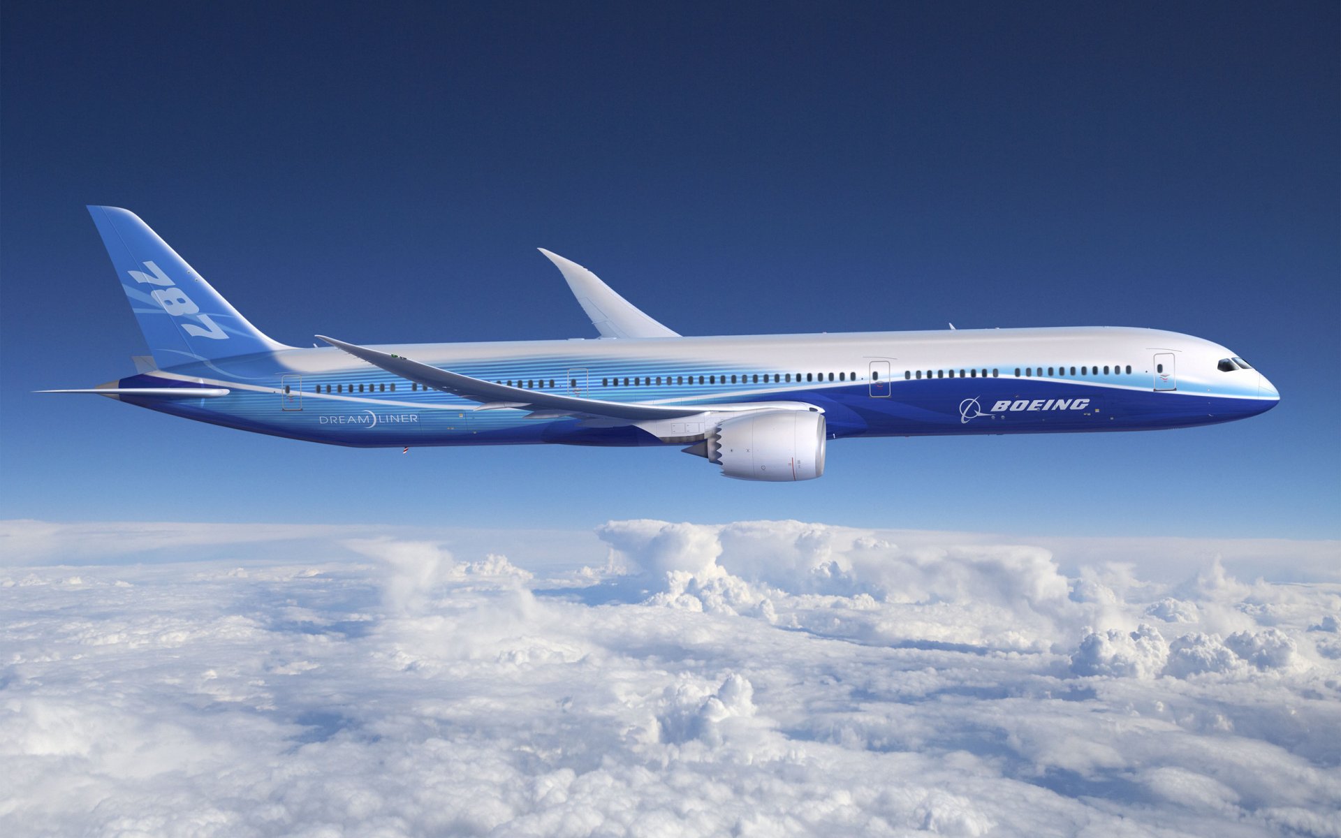 boeing traumlinie himmel wolken luftfahrt
