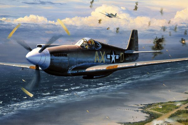 US-Kampfjets fliegen durch Flak-Flak
