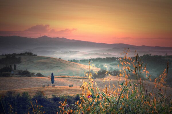 Italienische Herbstfelder