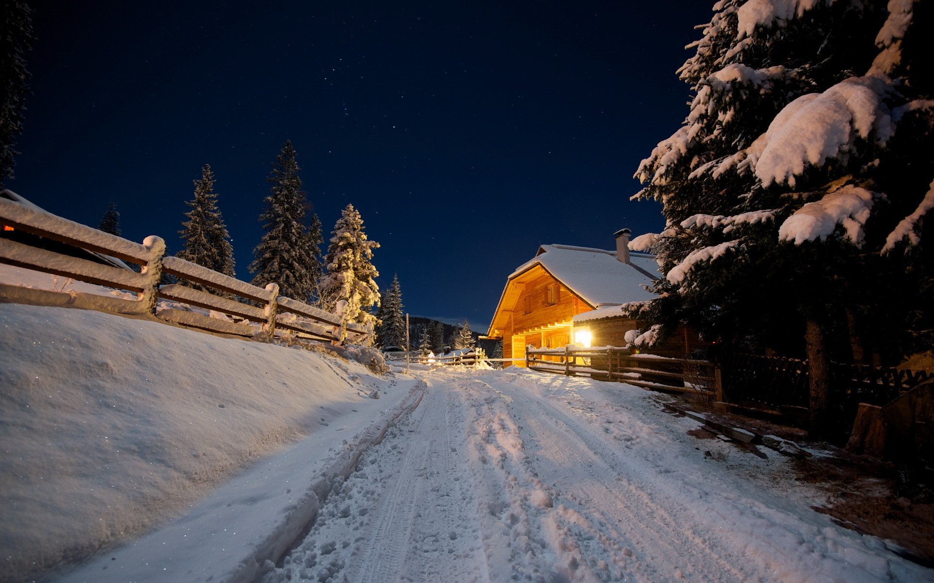 nacht straße haus winter