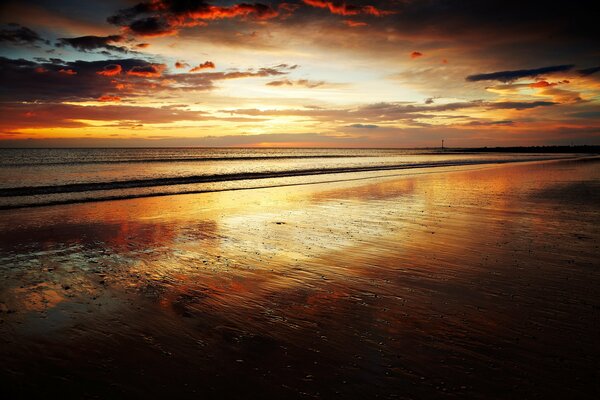 Abend Sonnenuntergang am Meer