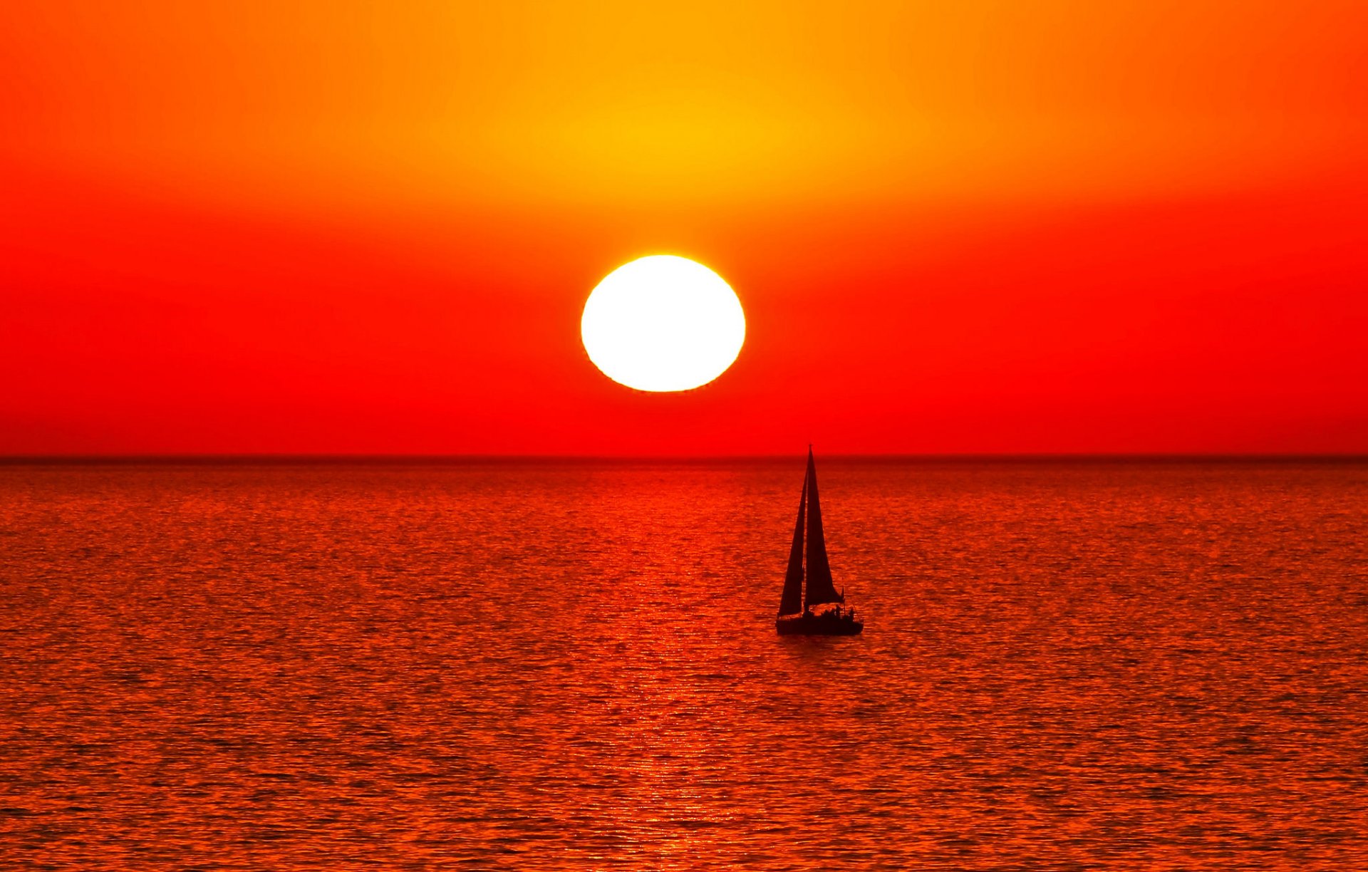 himmel sonne sonnenuntergang meer boot segel
