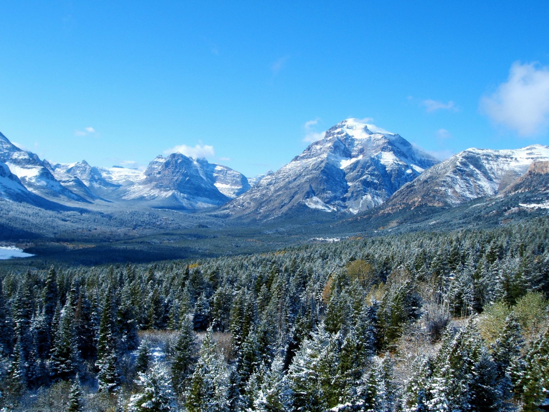 usa berge wald himmel landschaft gletscher montana natur